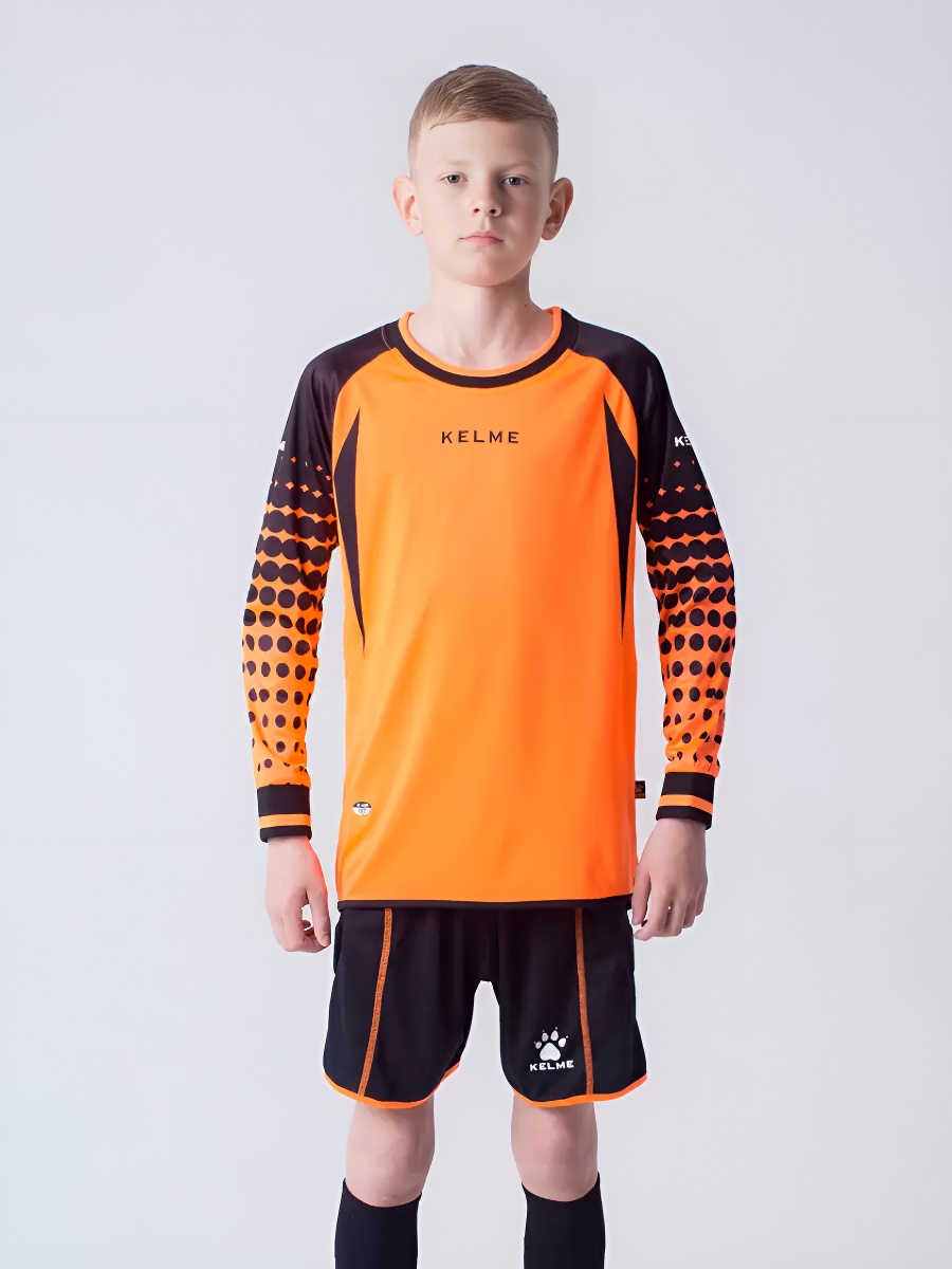 Детская вратарская форма KELME Goalkeeper Long Sleeve Suit (Orange/Black)