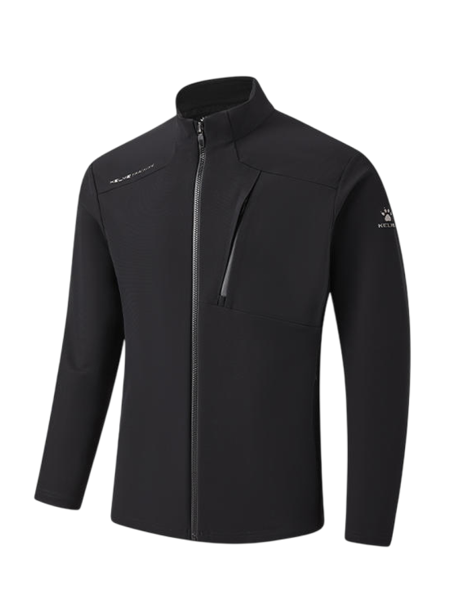 Толстовка KELME Stand-Up Collar Knit Cardigan Black
