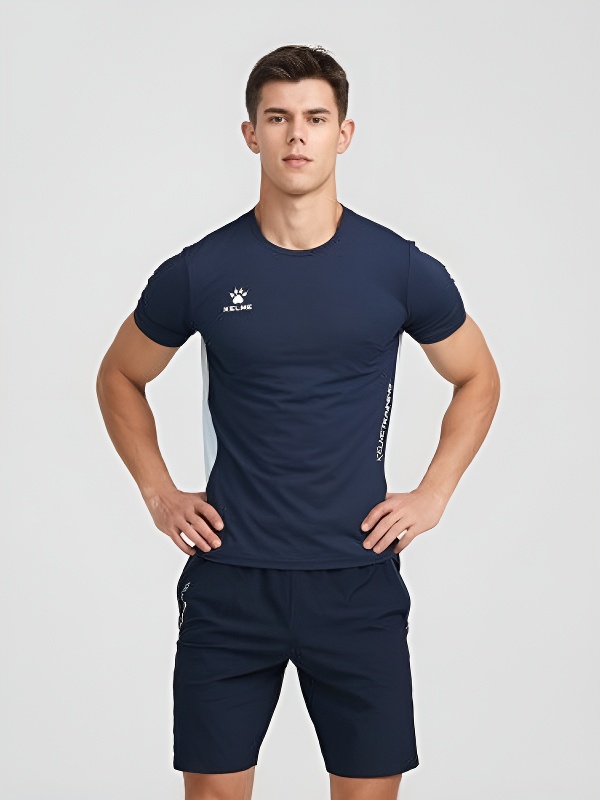 Футболка KELME Round Neck T-Shirt Dark Blue