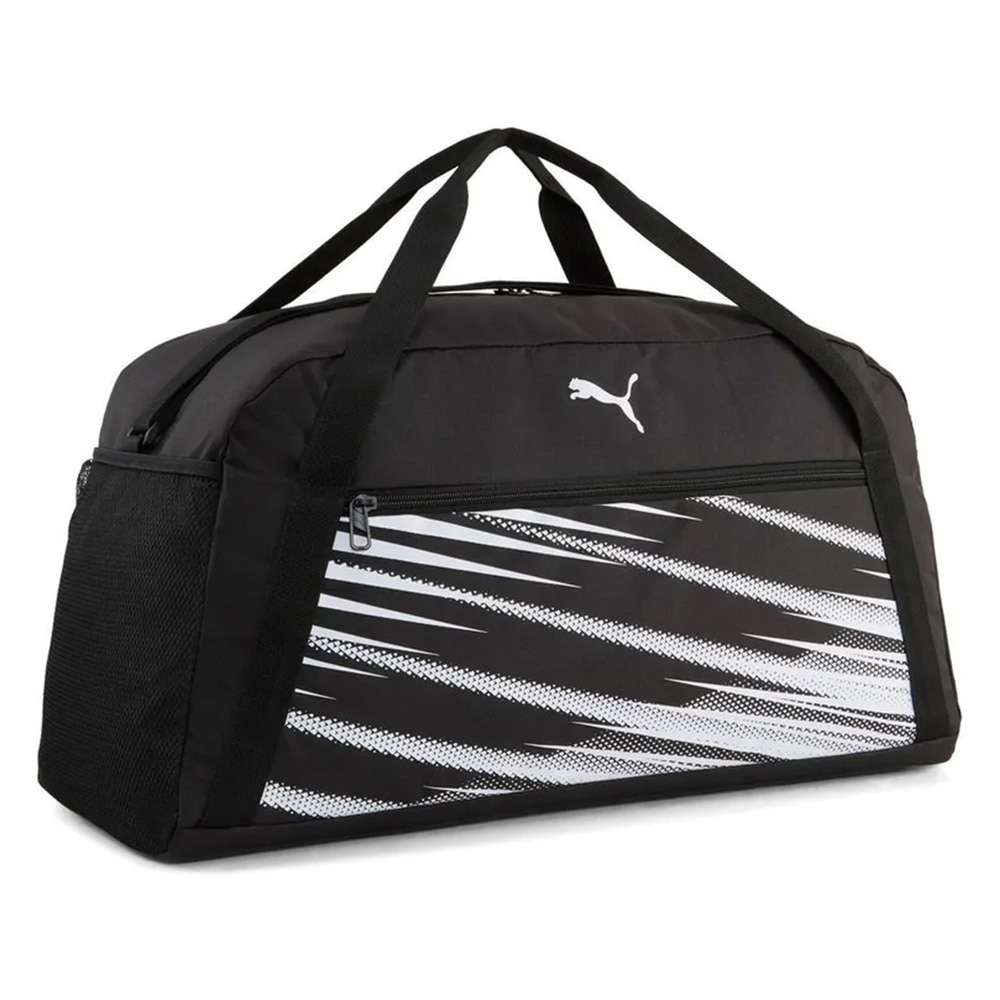 Сумка спортивная PUMA Attacanto Sports Bag M, 09163001, полиэстер, черно-белый