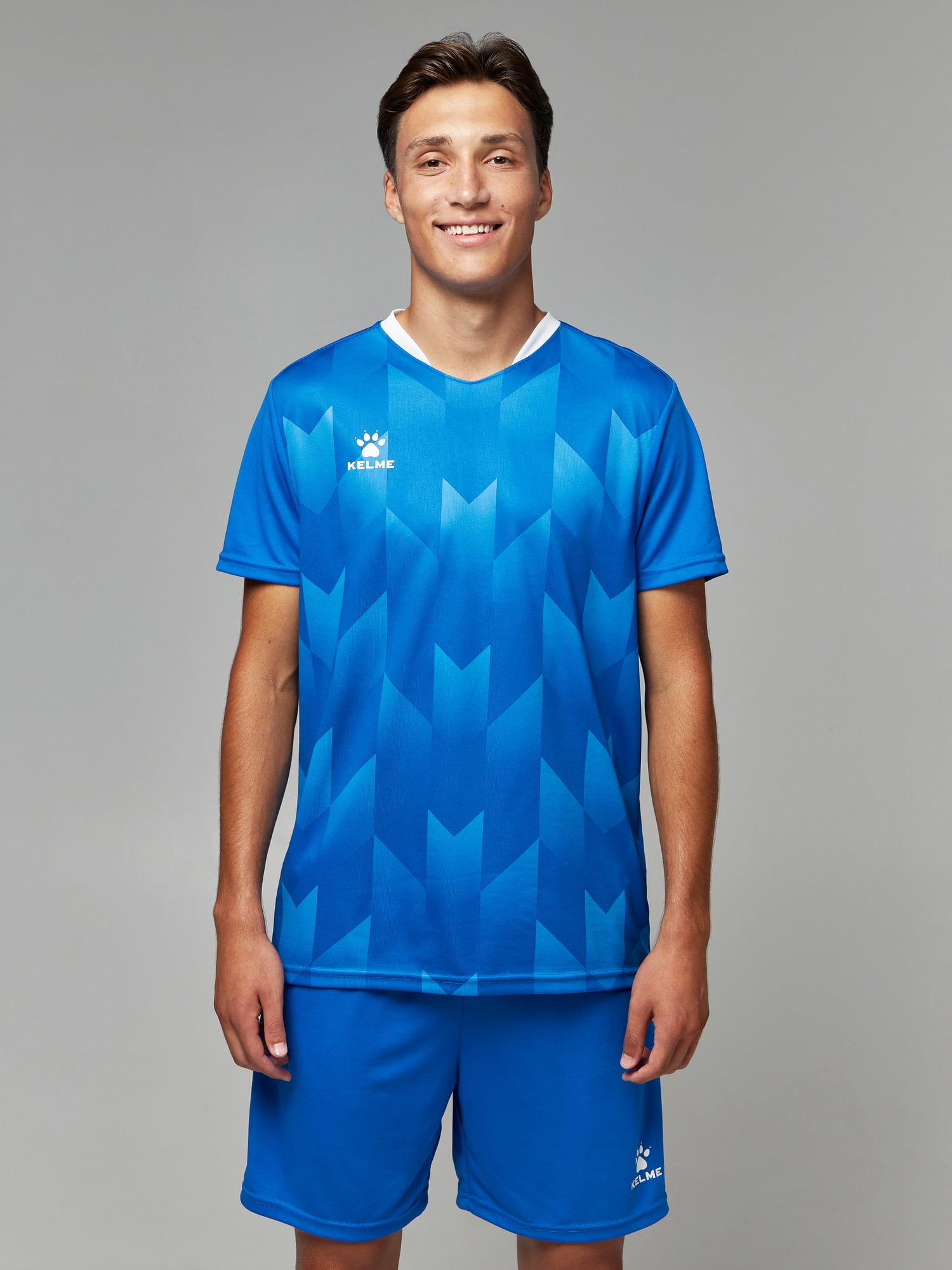 Футбольная форма KELME Short-Sleeved Football Suit Blue
