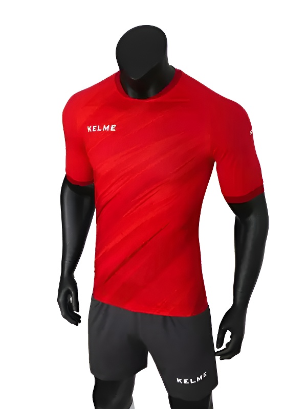 Детская футбольная форма KELME Short Sleeve Football Kid Set (Red/Dark Grey)