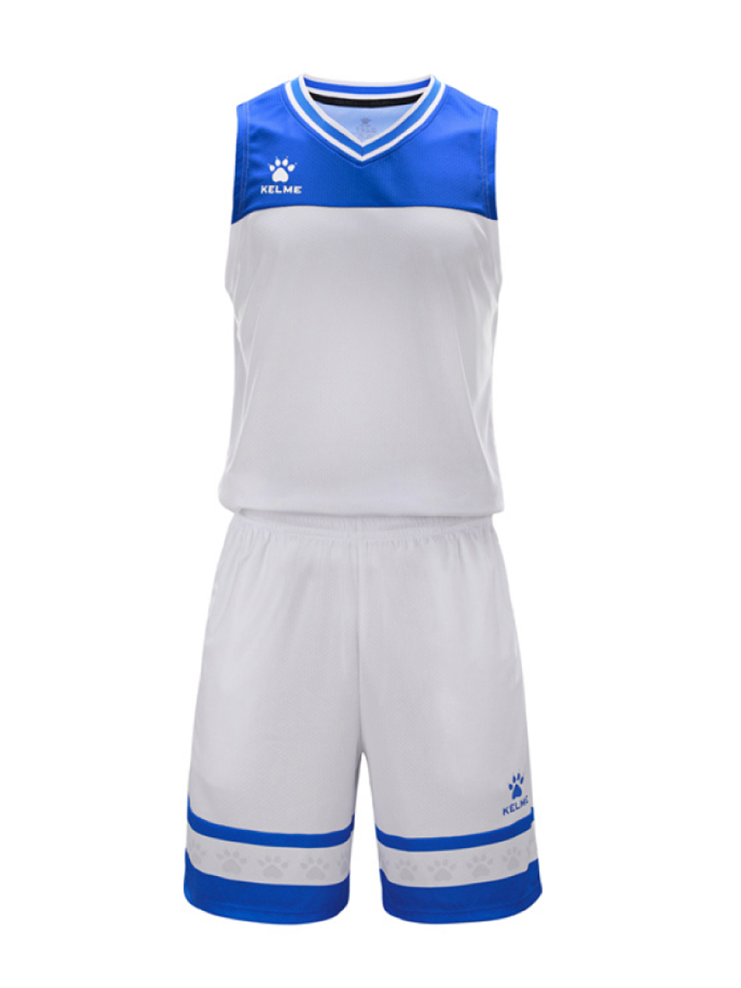 Детская баскетбольная форма KELME Children's Basketball Uniform (White/Blue)