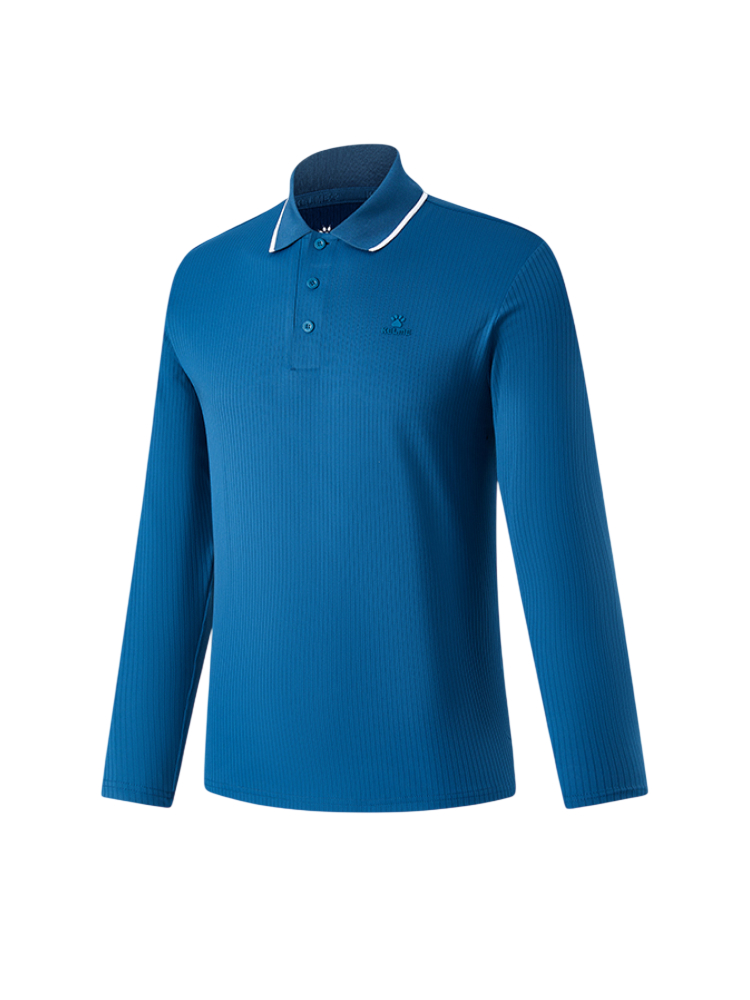 Футболка-поло KELME Long-sleeved Polo Shirt Light Blue