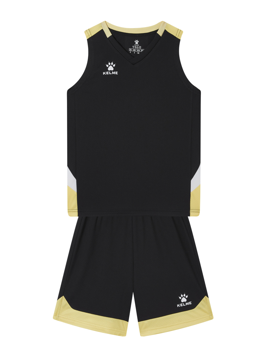 Детская баскетбольная форма KELME Children's Basketball Uniform (Black/Yellow)