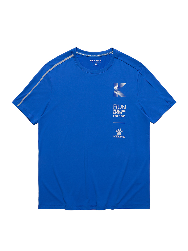 Футболка KELME Round Neck Short Sleeve T-shirt Blue