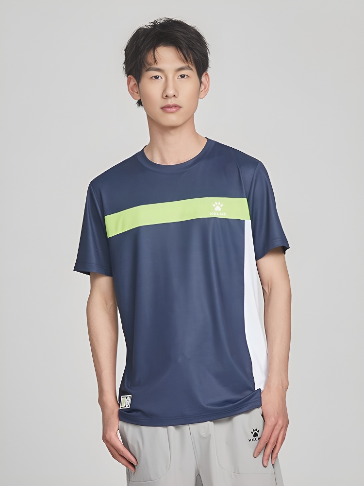 Футболка KELME Round Neck Short Sleeve T-Shirt Dark Blue