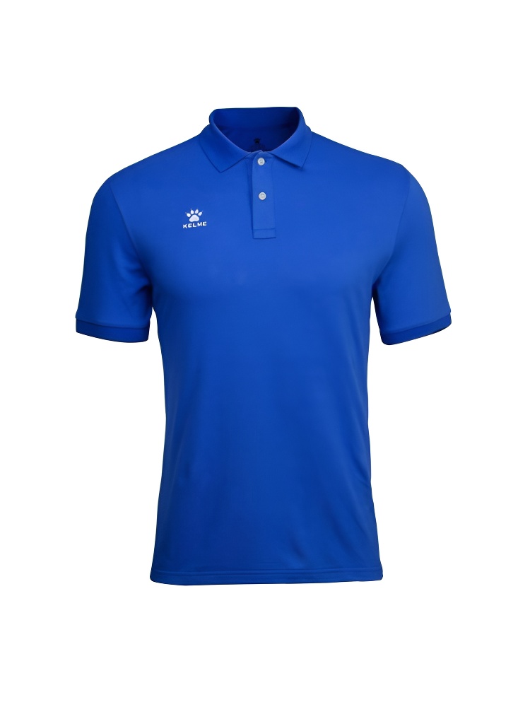 Футболка-поло KELME Short Sleeve Cvcpolo Shirt (Right Chest Embroidered Logo) Blue
