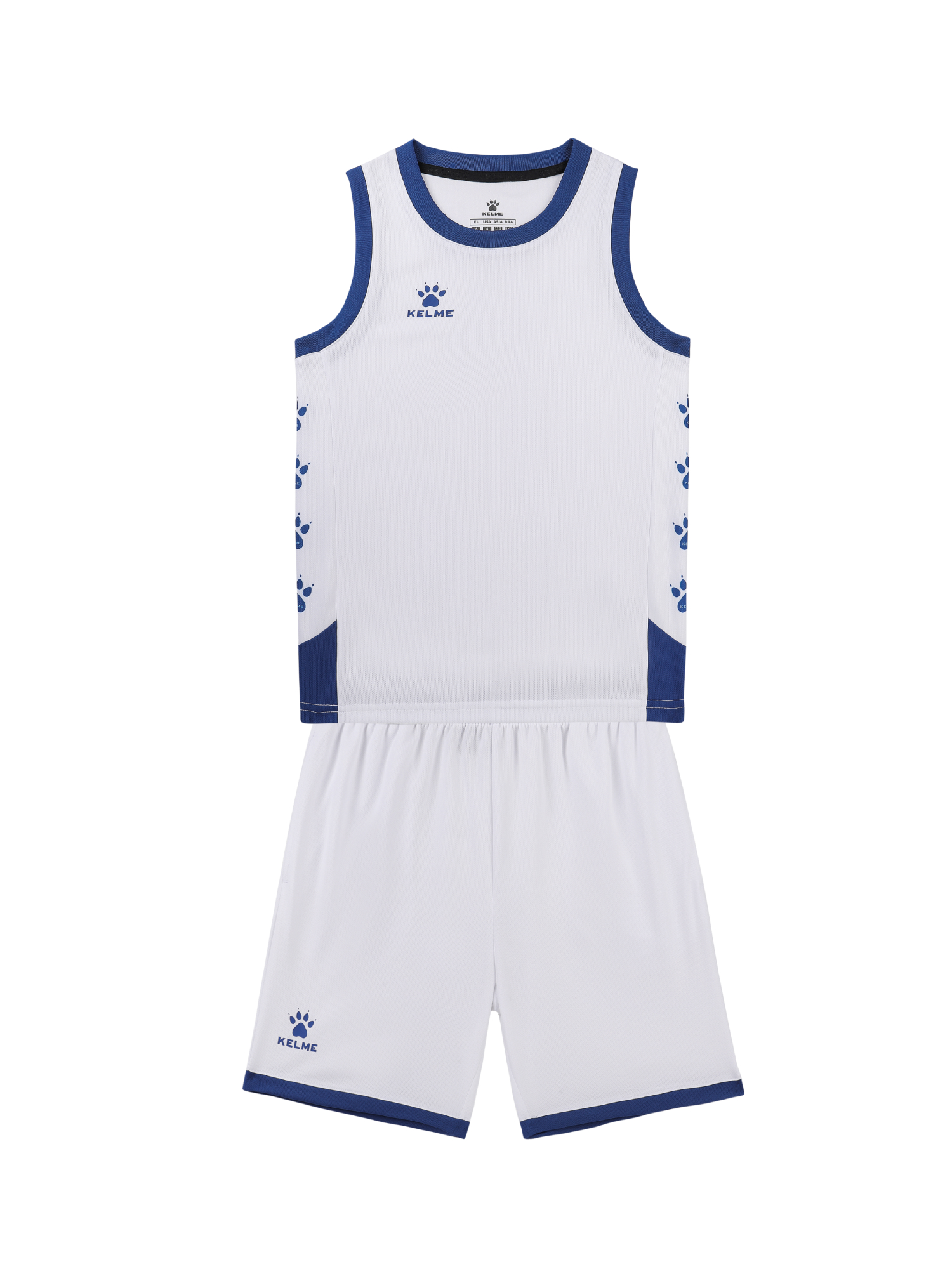Детская баскетбольная форма KELME Children's Basketball Uniform (White/Blue)