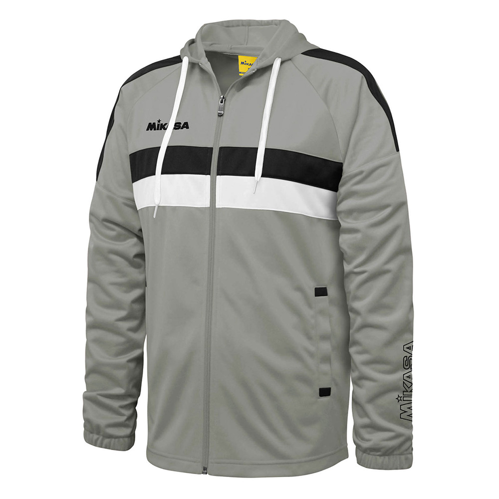 Куртка от костюма с капюшоном MIKASA MT550-0056-2XL, р.2XL, 100% полиэстер, серый