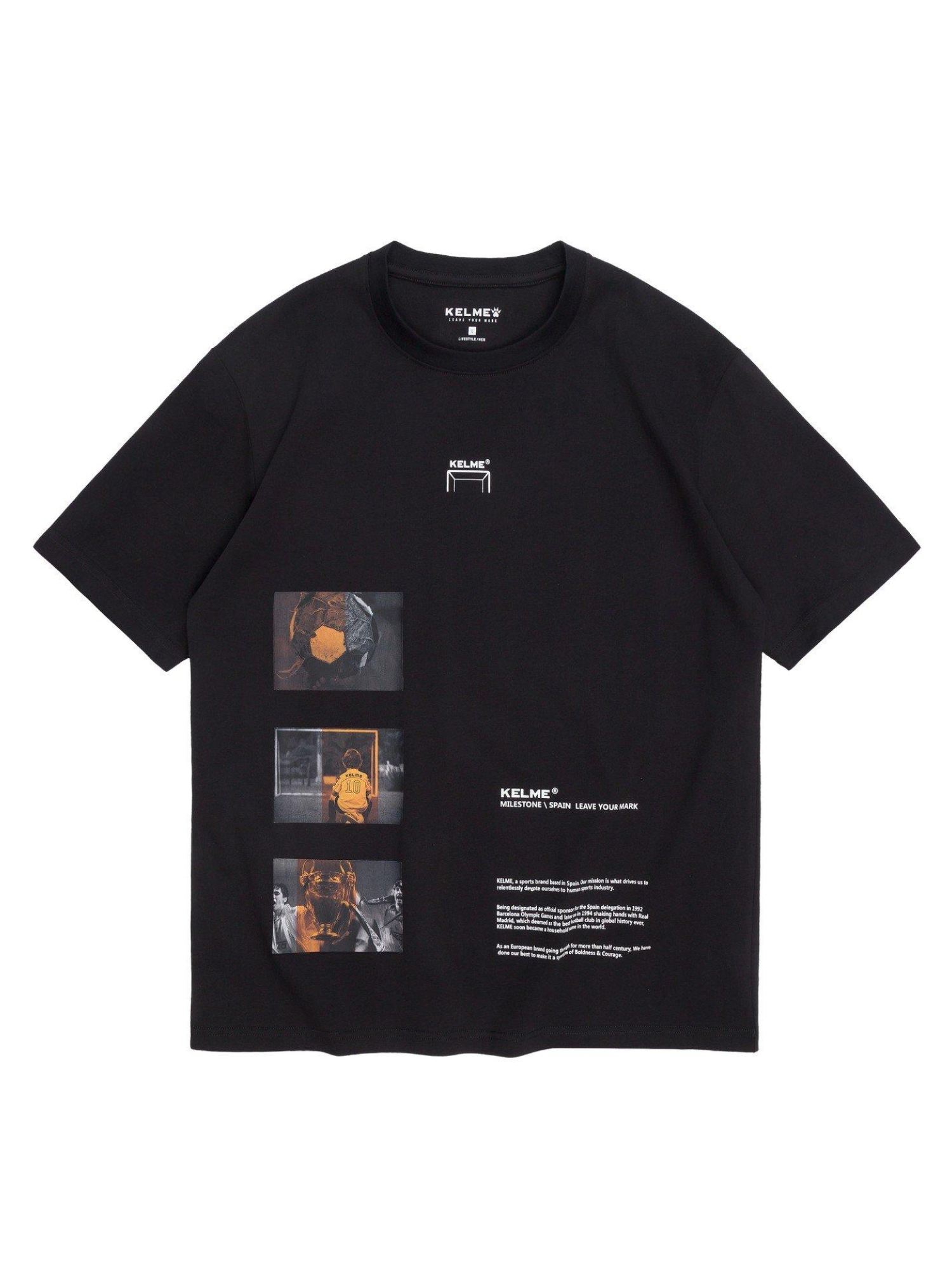 Футболка KELME Round Neck Short Sleeve T-Shirt Black