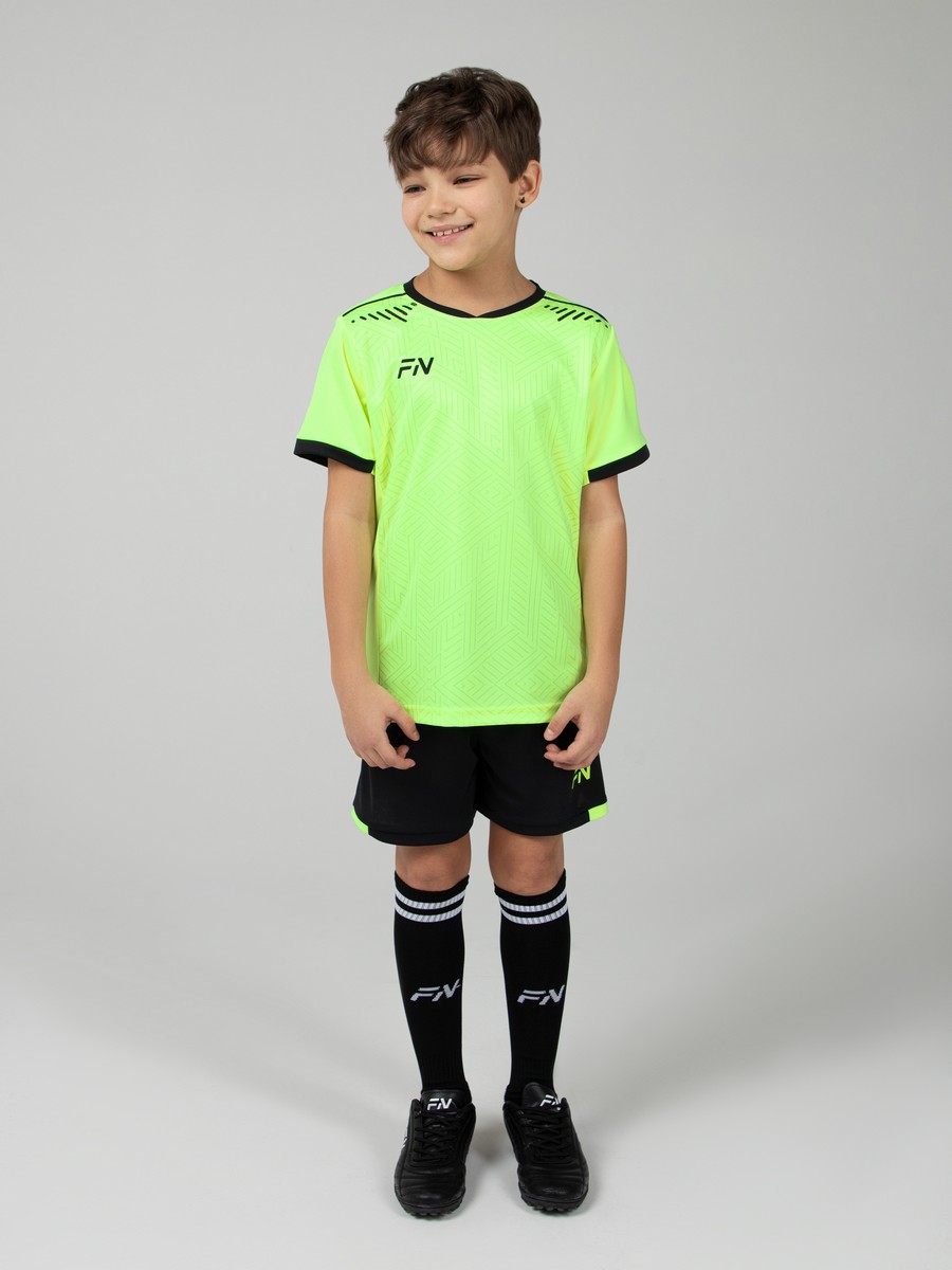 Детская футбольная форма FN Football Set Kid (Light Green/Black)
