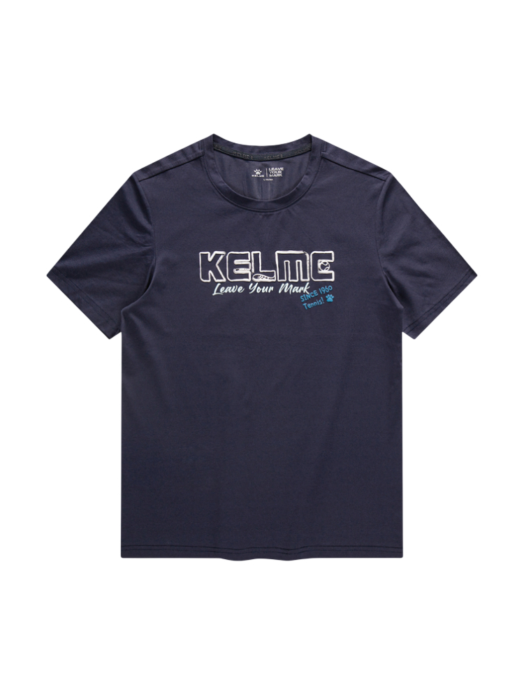 Футболка KELME Round Neck Short Sleeve T-shirt Blue
