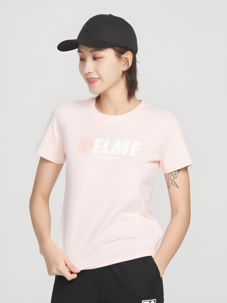Футболка KELME Round Neck Short Sleeve T-Shirt Light Pink