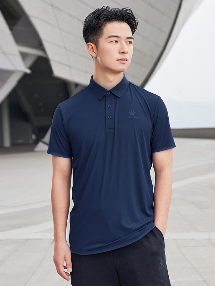 Футболка-поло KELME Short Sleeve Polo Shirt Dark Blue