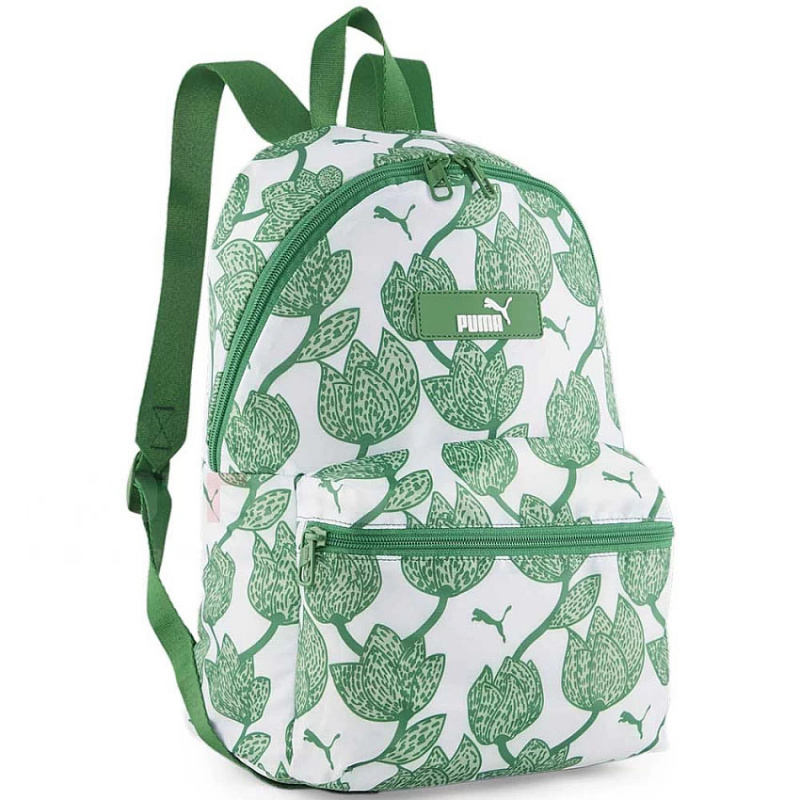 Рюкзак спорт. PUMA Core Pop Backpack, 07985505, полиэстер, бело-зеленый