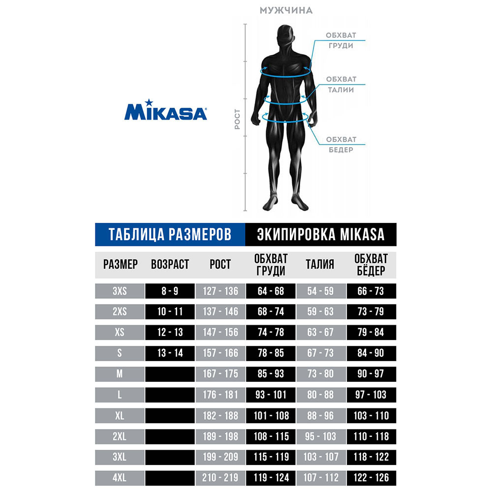 Брюки трен. муж. MIKASA MT701-036-4XL, р.4XL, 100% полиэстер, темно-синий