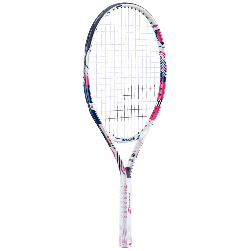 Ракетка б/т дет. BABOLAT B`FLY 23 Gr000, 140486, для 7-9лет, алюминий,со струнами, бело-розовый