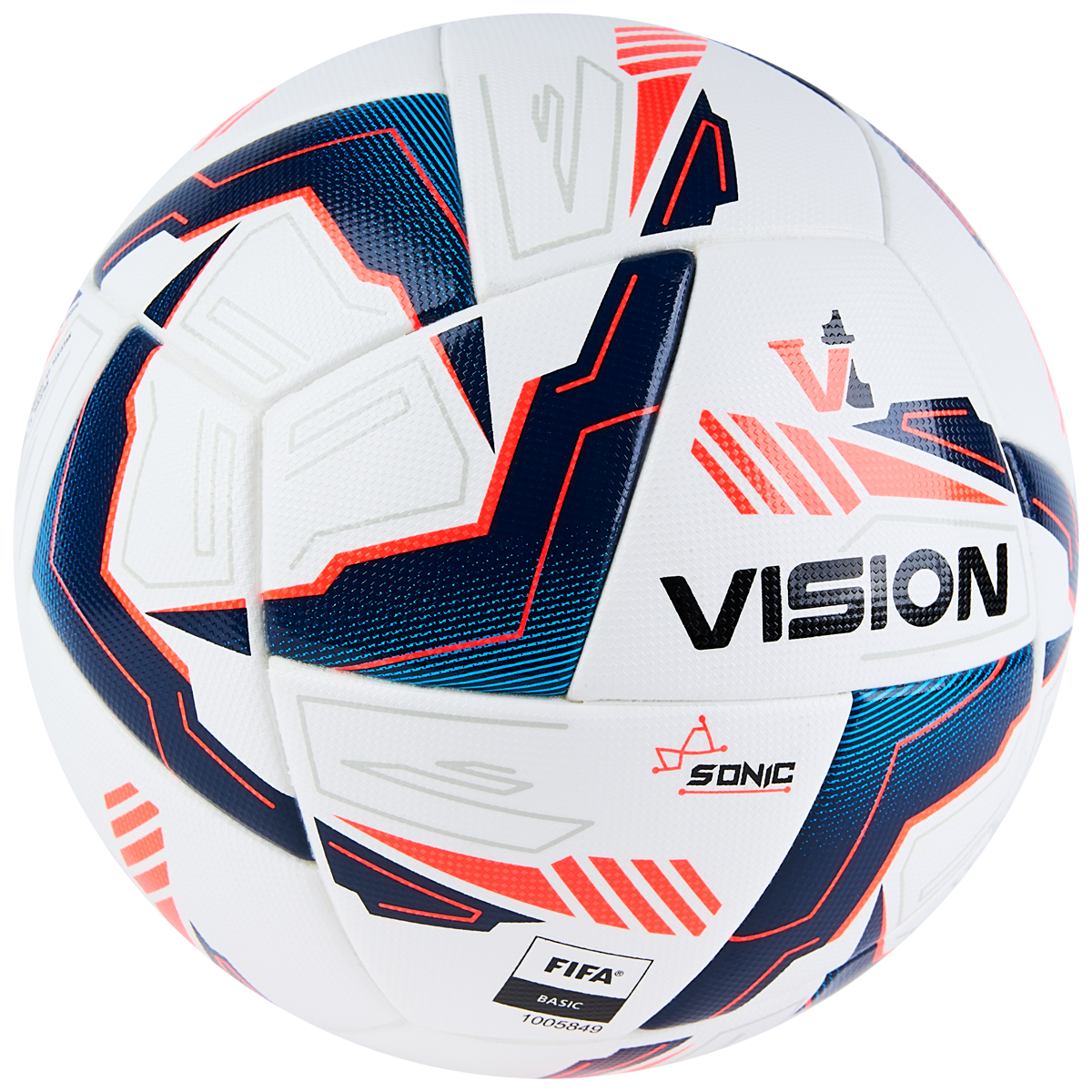 Мяч футб. VISION Sonic, FV324065,р.5, 24 пан.,FIFA Basic,PU, термосш.,бело-синий