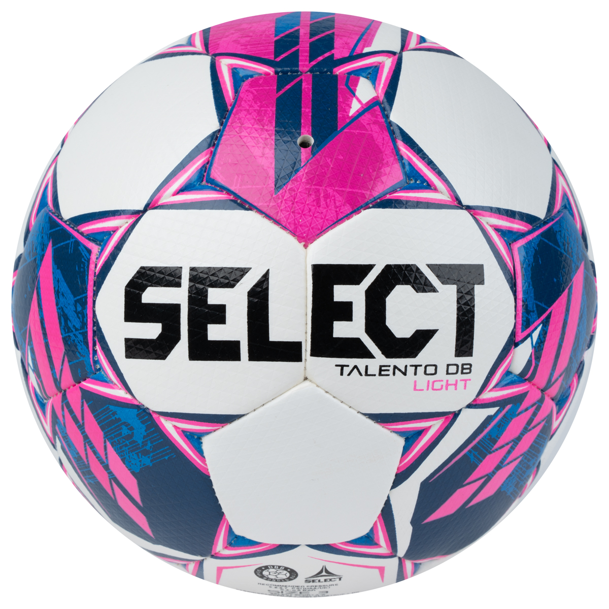 Мяч футб. SELECT Talento DB Light V23, 0773860009 р.3, 290-310г, 32п, ПУ, гибрид.сш, бело-розово-син
