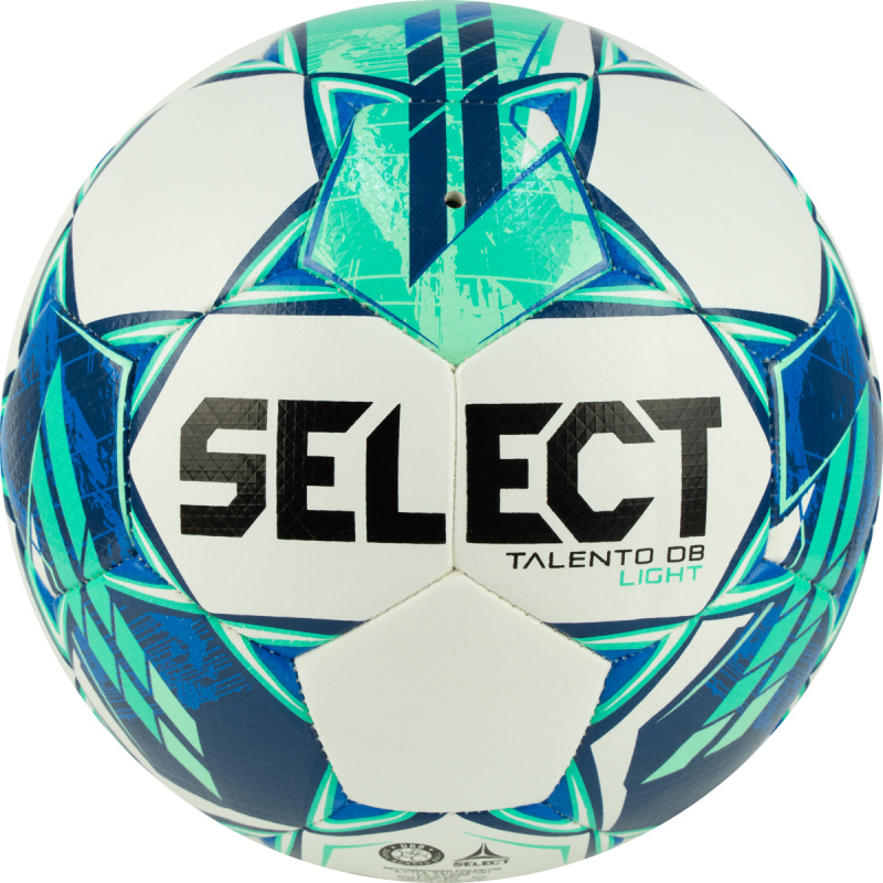 Мяч футб. SELECT Talento DB Light V23, 0775860004, р.5, 32п, ПУ, гибрид.сш, бело-зеленый