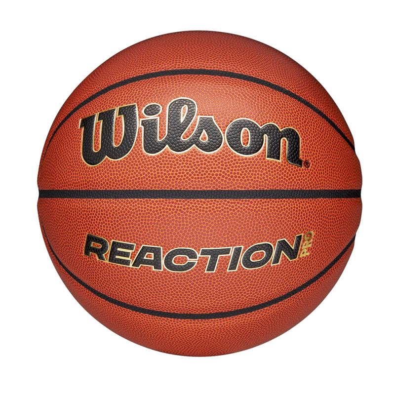 Мяч баск. WILSON Reaction PRO, WZ2026601XB07, р.7, композит, бутил. камера, темно-коричневый