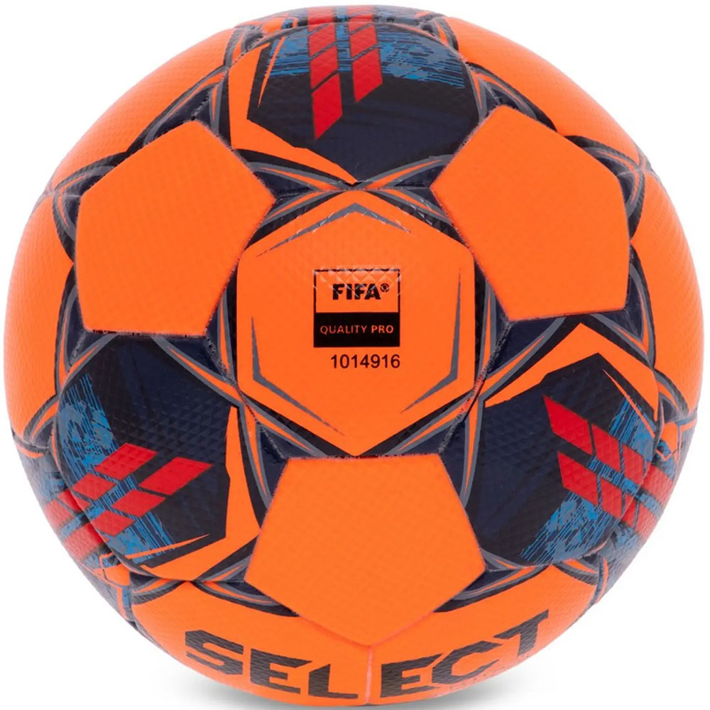 Мяч футзал. SELECT Futsal Super TB V22 3613460663,р.4, FIFA Quality Pro, ПУ,термосш,оранжевый