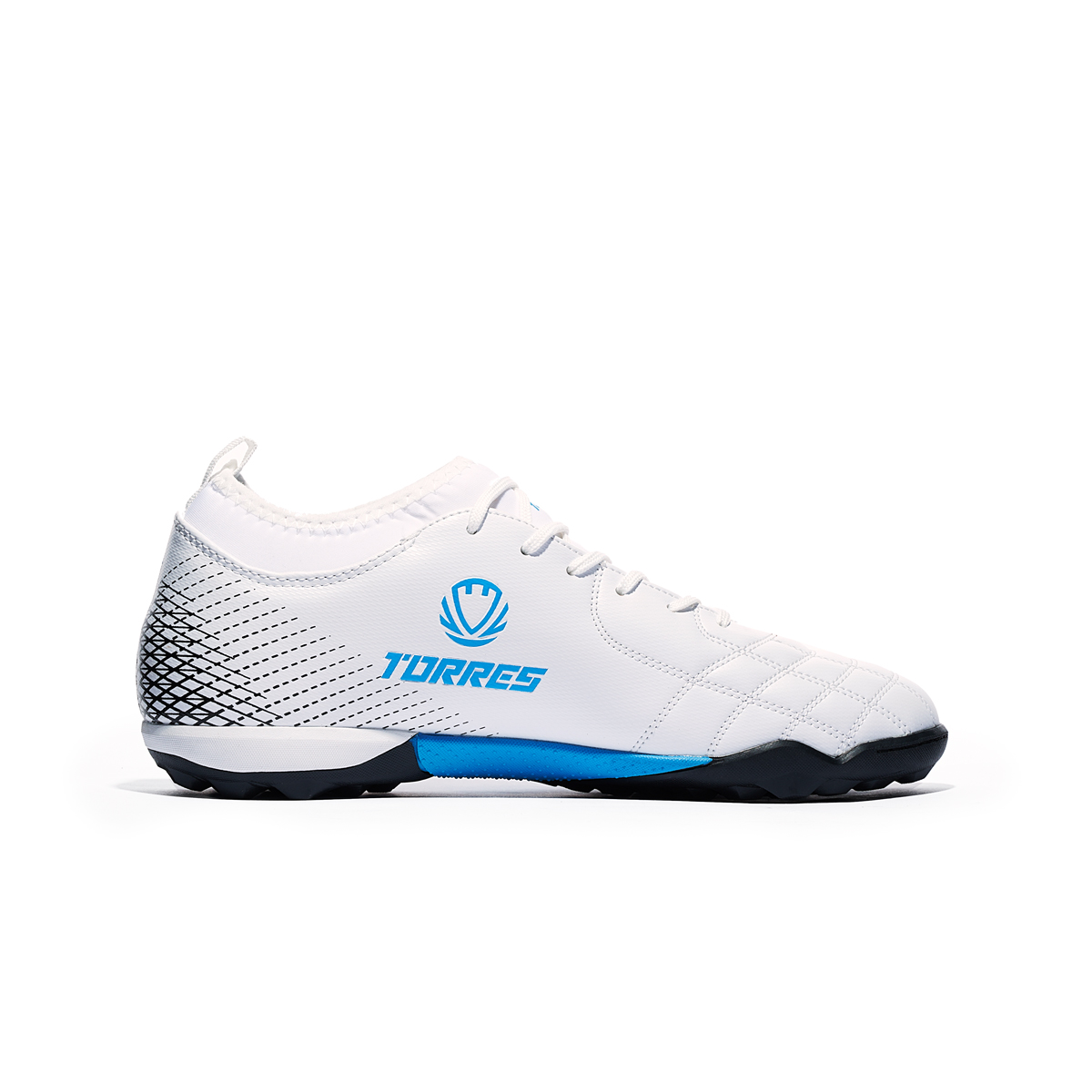 Бутсы футб.(многошиповки) TORRES BOLA-J подр. TS2342310-271-36,р.36,с носком,резина,ПУ,текст.,белый