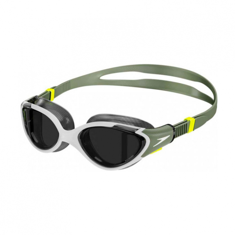 Очки для плав. SPEEDO Biofuse 2.0 POL GOG AF, 8-00445917603, ДЫМЧАТЫЕ линзы, белая оправа
