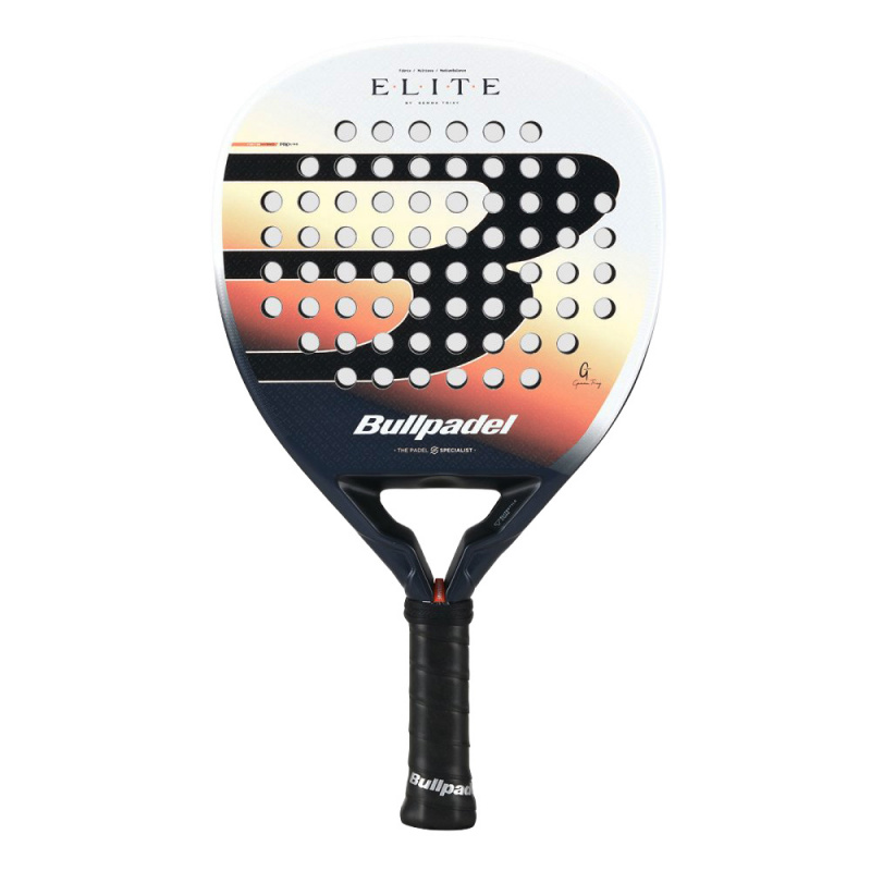 Ракетка для падела BULLPADEL Elite Women 2026, 494406,для начинающих, стекловолокно,бело-черно-оранж