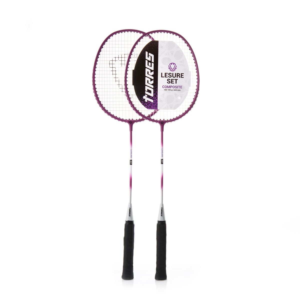 Набор для бадм. TORRES Leisure Set, BD23520, для начинающ.,стал. стерж, алюм. обод, со струнами,фиол