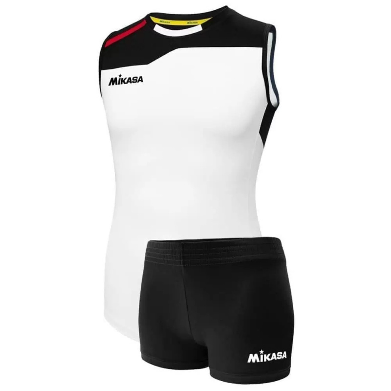 Форма волейб. жен. MIKASA MT377-078-2XL, р.2XL, 90% полиэстер, 10% эластан, бело-черный