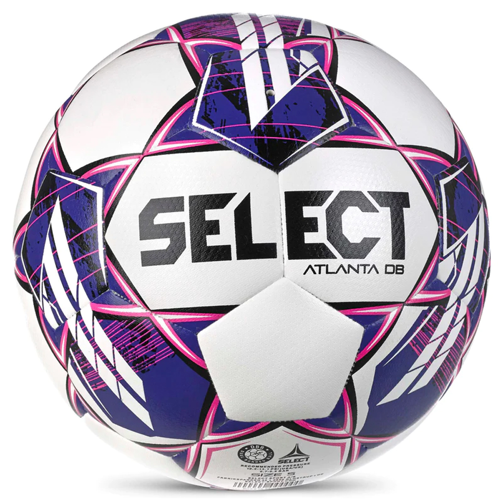 Мяч футб. SELECT Atlanta DB, 0575960900, р.5, FIFA Basic, 32пан, гл.ТПУ, гибрид.сш, бело-фиолетовый