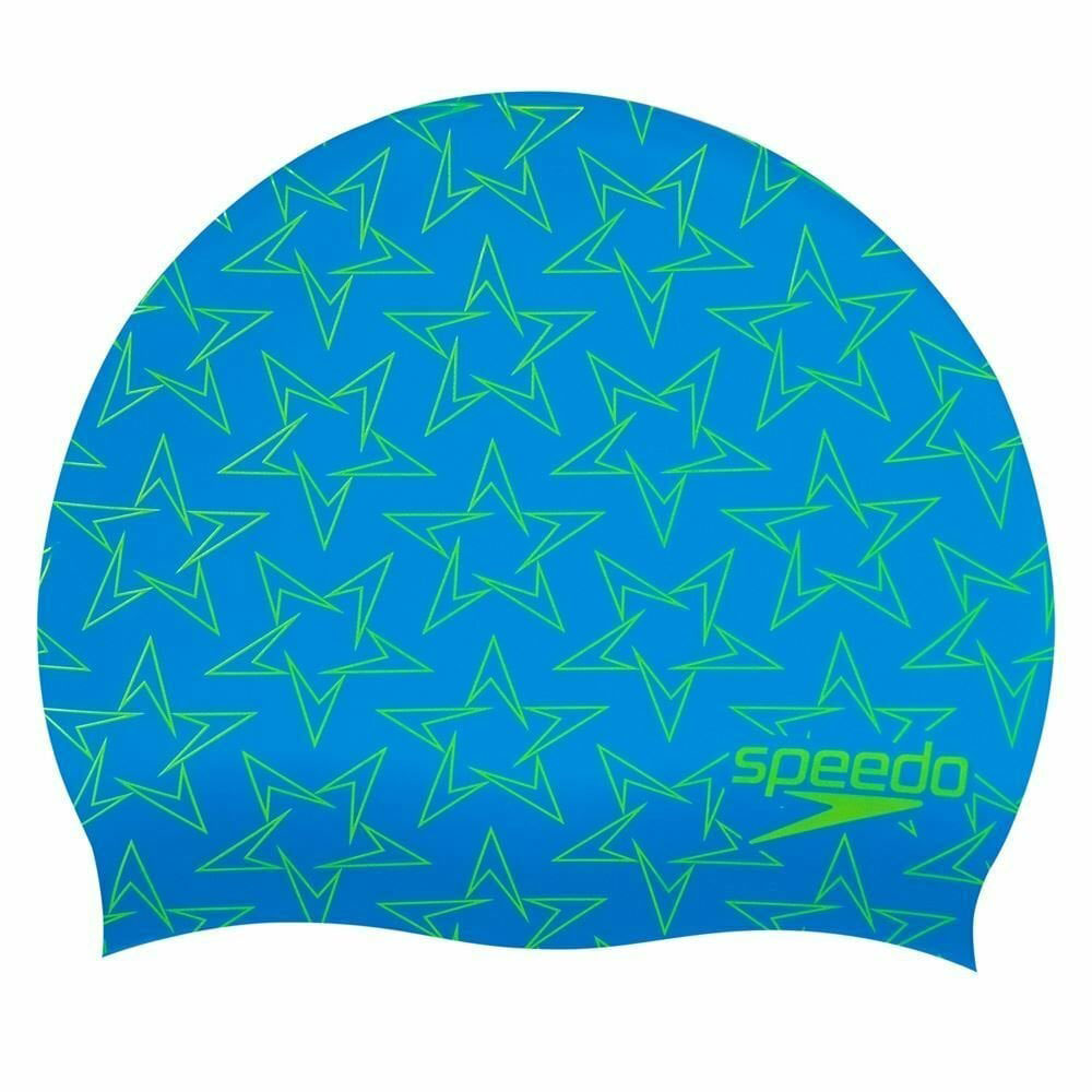 Шапочка для плав. дет. SPEEDO BoomStar Jr, 8-08386F302, ГОЛУБО-ЗЕЛЕНЫЙ, силикон
