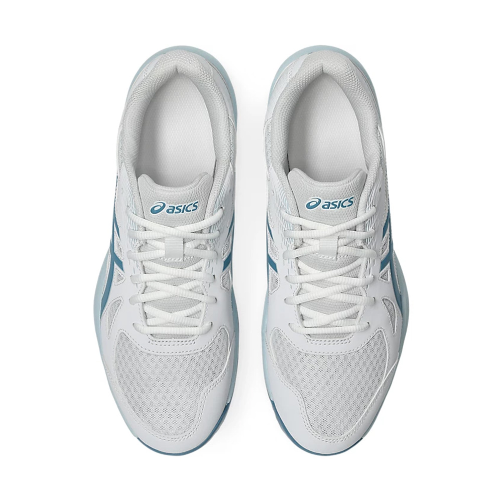 Кроссовки ASICS Upcourt 6 1071A104 105,р.12,5(рос.45,5),иск.кожа, текстиль, бело-бирюз