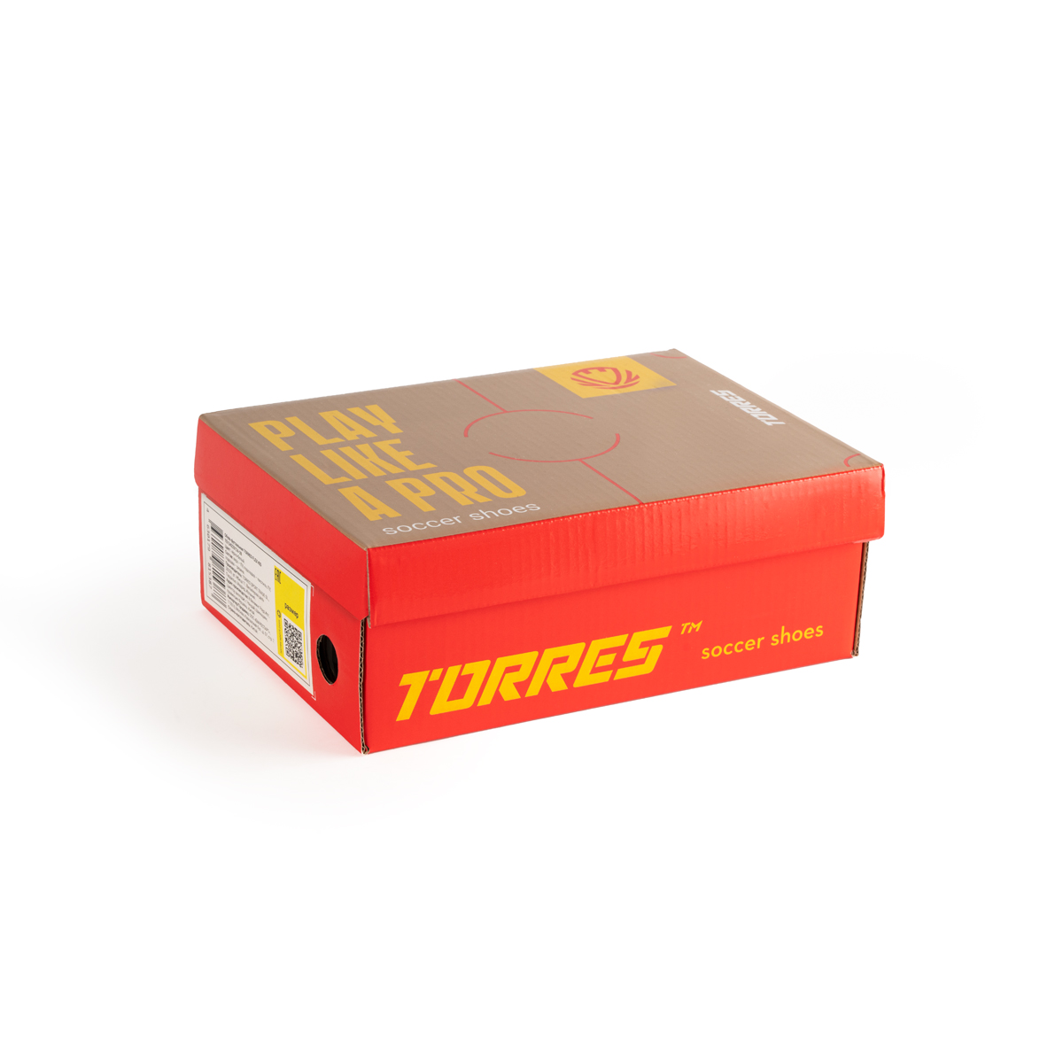 Бутсы зальные TORRES FLEX KID детские, TS134233-124-29, р.29, резина,ПУ,текстиль, чёрно-оранжевый