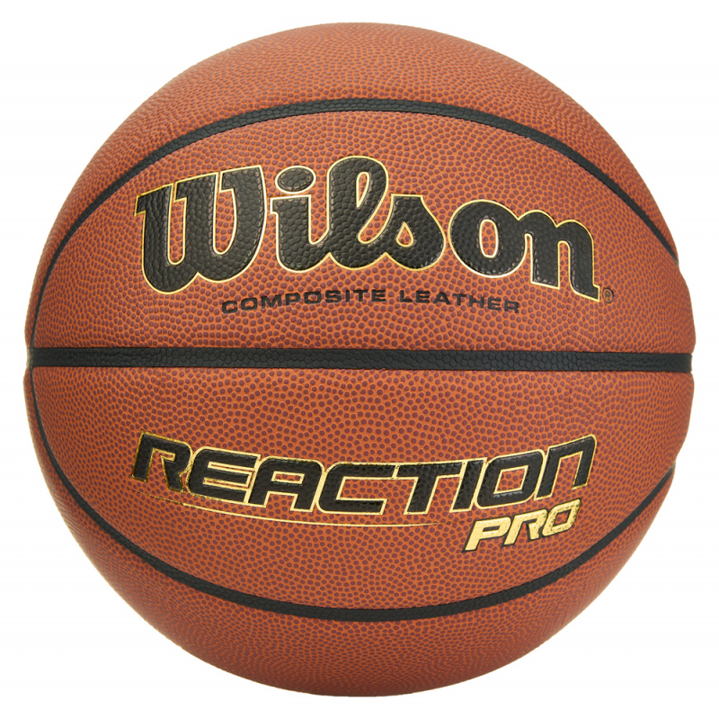 Мяч баск. WILSON Reaction PRO, WTB10137XB07, р.7, синт. PU, бутил. камера, темно-коричневый