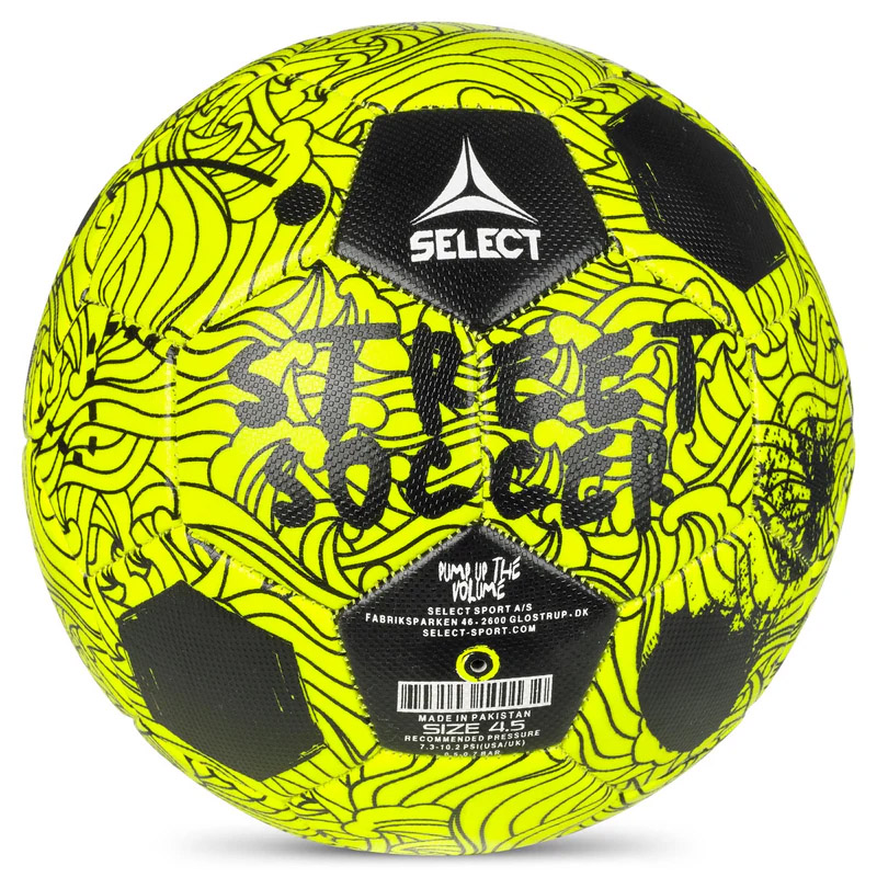 Мяч футб. SELECT Street Soccer, 0955265551, р.4,5, 32 пан., ПУ, маш.сш., желто-черный