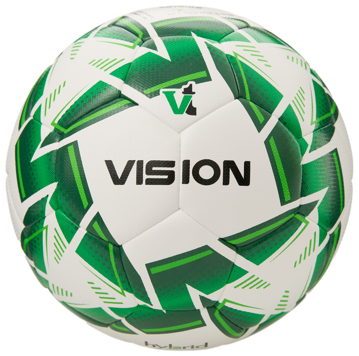 Мяч футзал. VISION MISSION, FS325114 р.4, 32 п. PU, 4 подкл.сл, гибрид.,бело-зелен