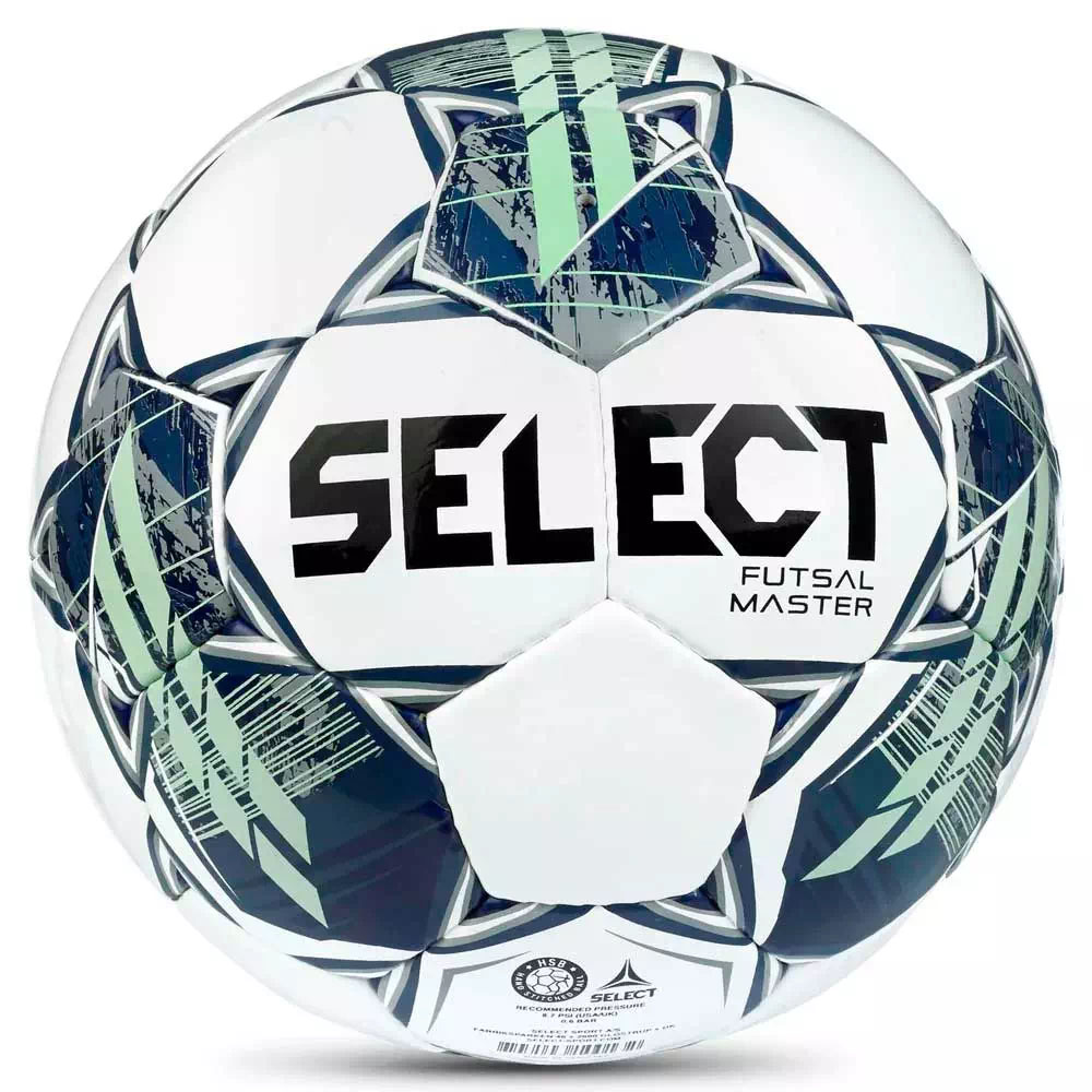 Мяч футзал. SELECT Futsal Master Shiny V22, 1043460004, р.4, Basic,32п,ПУ, руч.сш,бел-син-зел