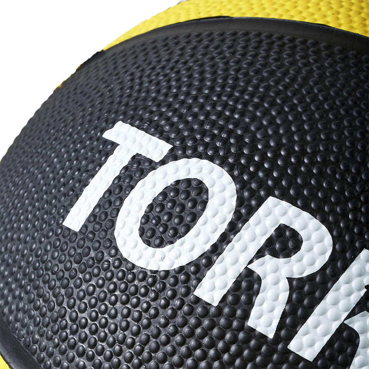 Медбол TORRES 1 кг, AL00221, резина, диаметр 19,5 см, черно-желтый