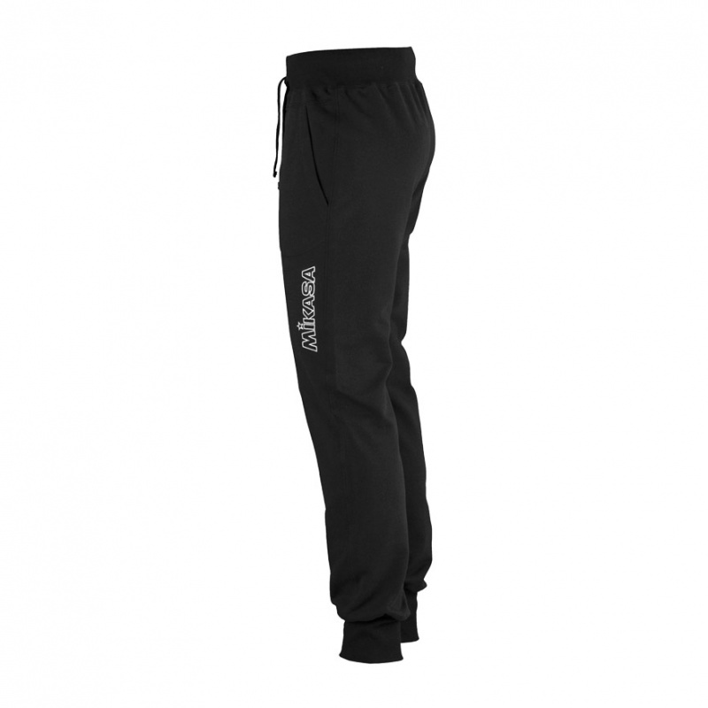 Брюки трен. жен. MIKASA MT628-049-L, р.L, 70% хлопок 30% полиэстер, черный