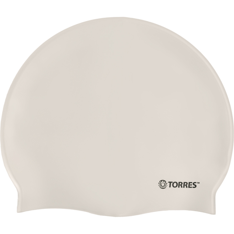 Шапочка для плав. TORRES Flat, SW-12201WT, белый, силикон