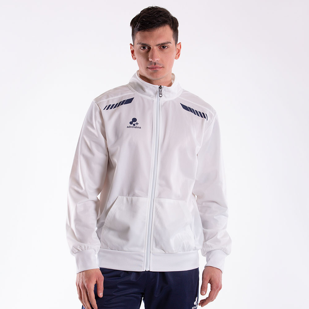 Костюм спортивный +ADRENALINA 3302-023-M, р. M, 100% полиэстер, бело-т.синий