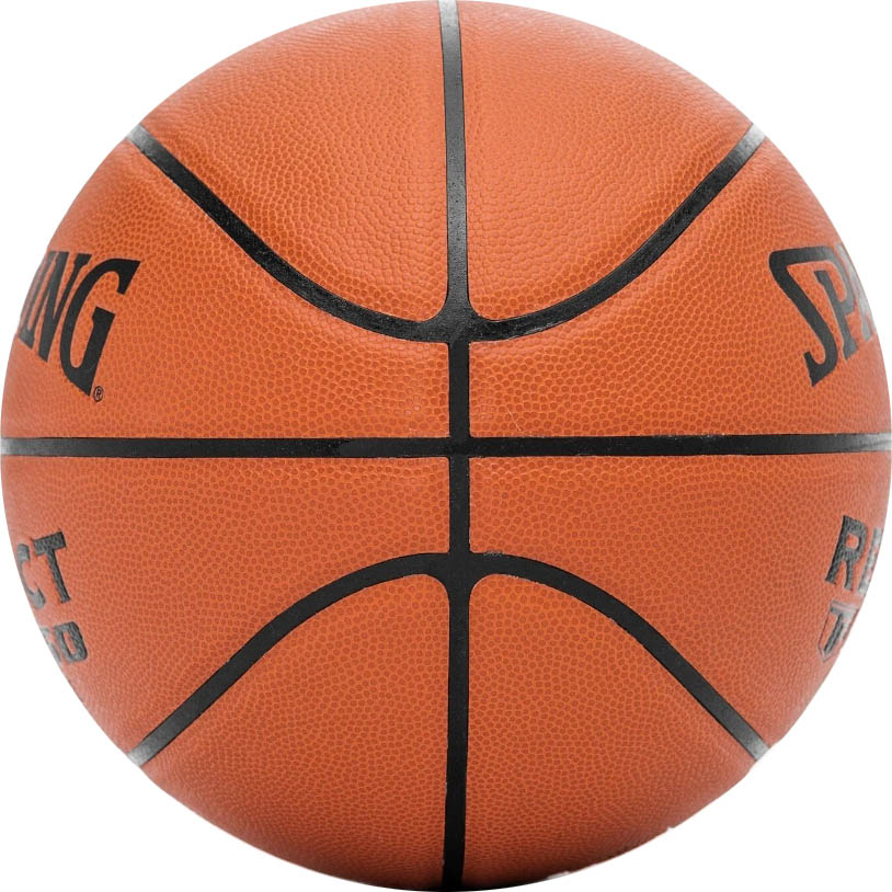 Мяч баск. SPALDING TF-250 React 76803z, р.5, композит. кожа (ПУ), коричн-черн.