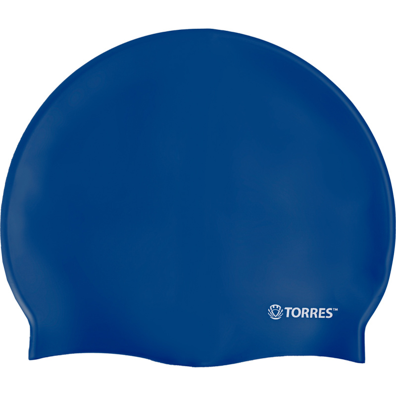 Шапочка для плав. TORRES Flat, SW-12201BL, синий, силикон