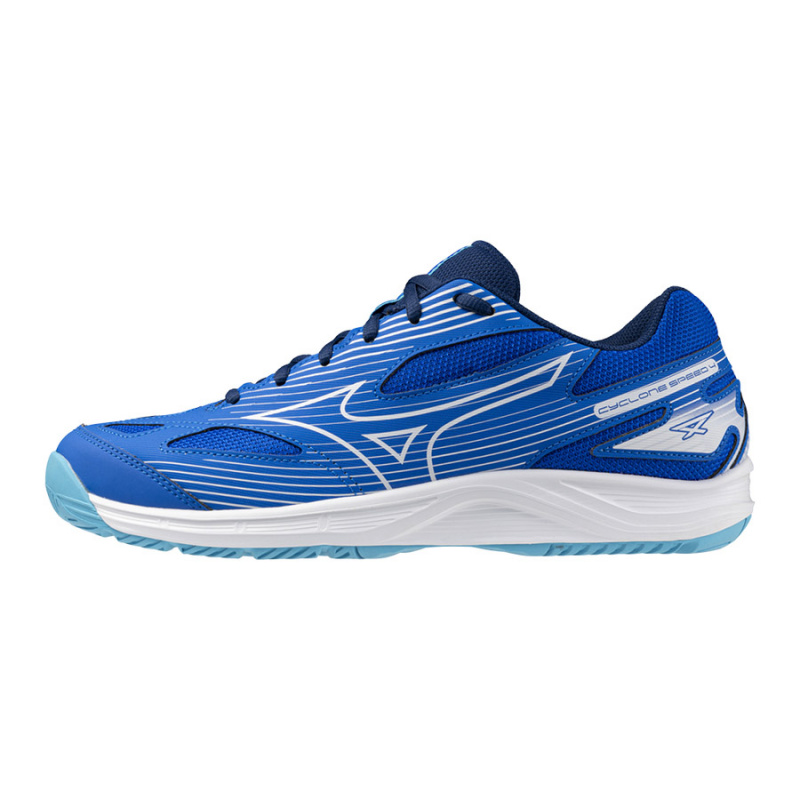 Кроссовки волейб. муж. MIZUNO Cyclone Speed 4 V1GA238001,р.UK10(рос.43,5), иск.кожа,текстиль, синий