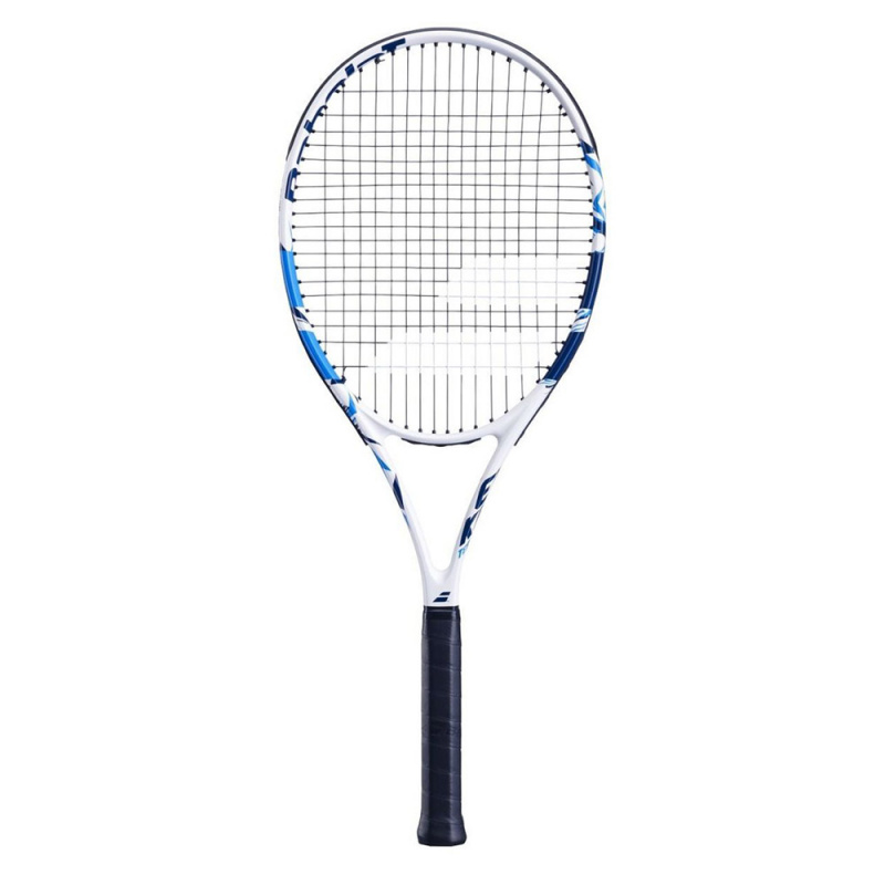 Ракетка б/т BABOLAT Evoke Team Gr3, 121245, для любит., графит,со струнами, бело-синий