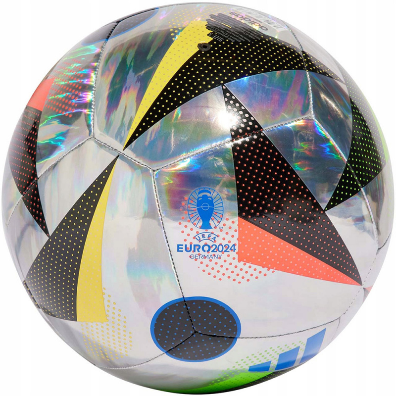 Мяч футб. ADIDAS Euro24 Training Foil IN9368, р.5, 12п, ТПУ, маш.сш, серебристый