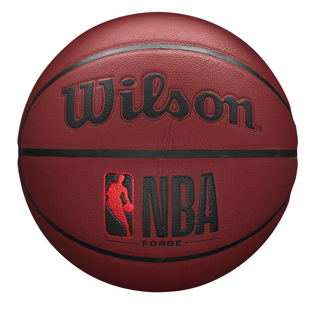 Мяч баск. WILSON NBA Forge Crimson BSKT, WTB8201XB06, р.6, PU, бутиловая камера, бордово-черный